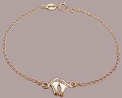 Pulseira folheada a ouro 18K. P095